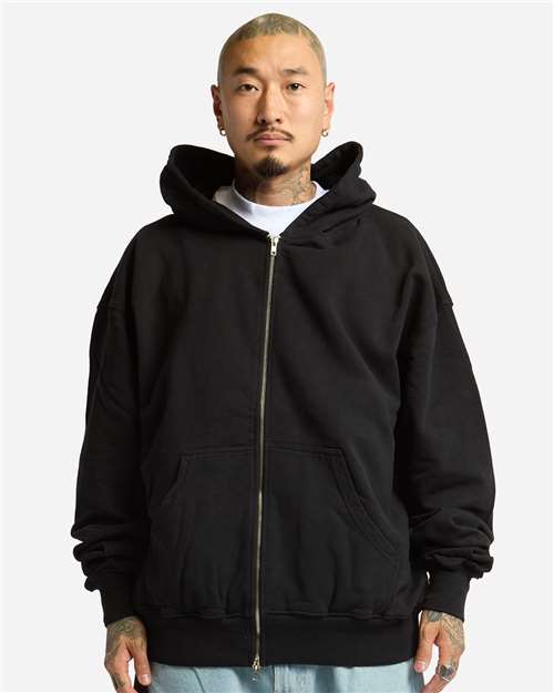 Shaka Wear Unisex Max Heavy Garment-Dyed Full-Zip Hoodie Sweatshirt