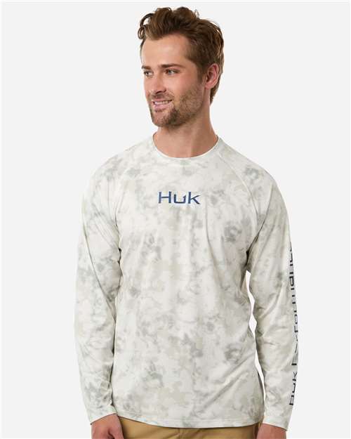 HUK Men's Airweight KS Printed Crewneck Pullover