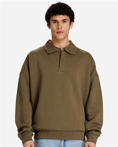 Unisex Element Polo Collar Crewneck Sweatshirt