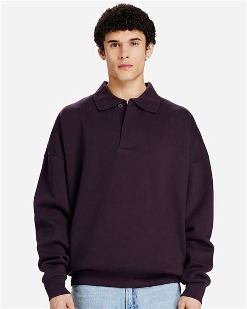 Unisex Element Polo Collar Crewneck Sweatshirt