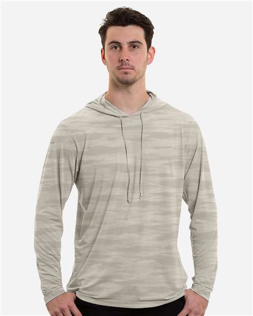 ANETIK Men's Low Pro Tech Camo Hooded Long Sleeve T-Shirt