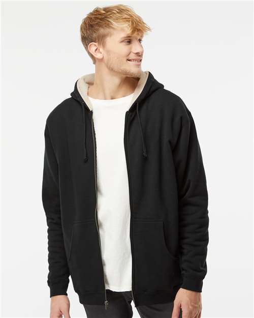 Men's Sherpa-Lined Full-Zip Hooded Sweatshirt