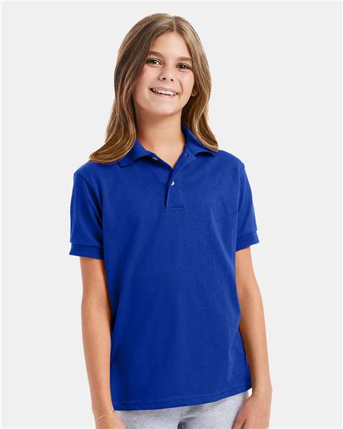 Hanes Youth EcoSmart® Jersey Polo