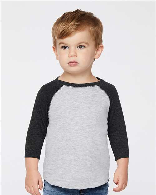Rabbit Skins Toddler Baseball Fine Jersey Three-Quarter Sleeve Tee