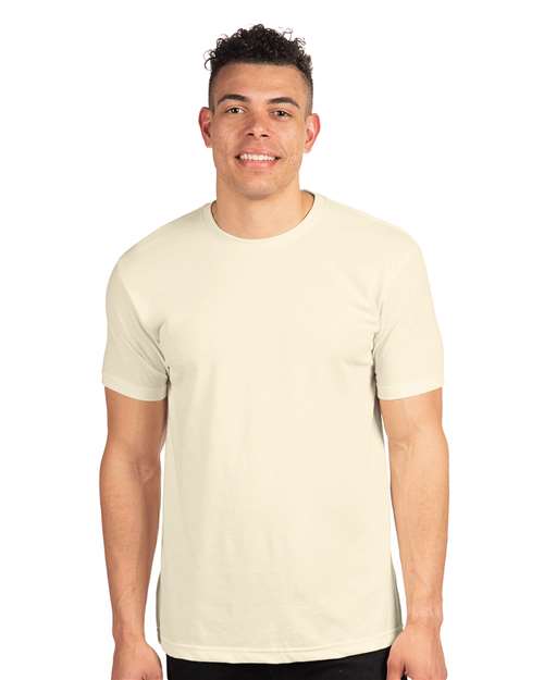 Next Level Unisex Sueded Tee — Natural — On model · front