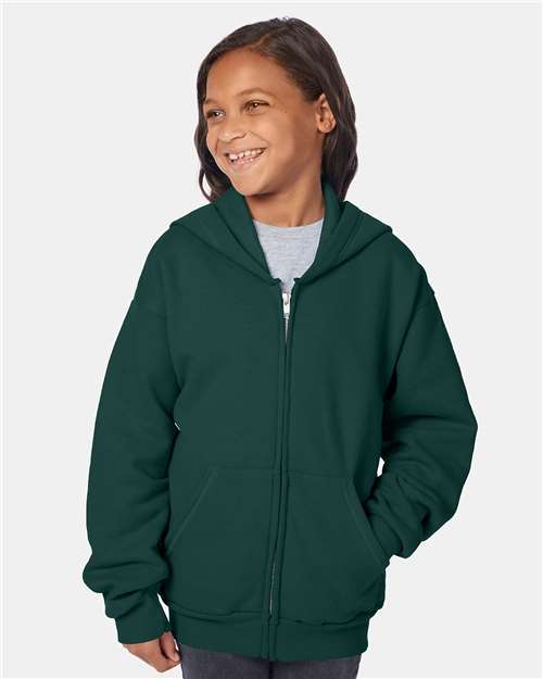 Youth EcoSmart® Full-Zip Hooded Sweatshirt