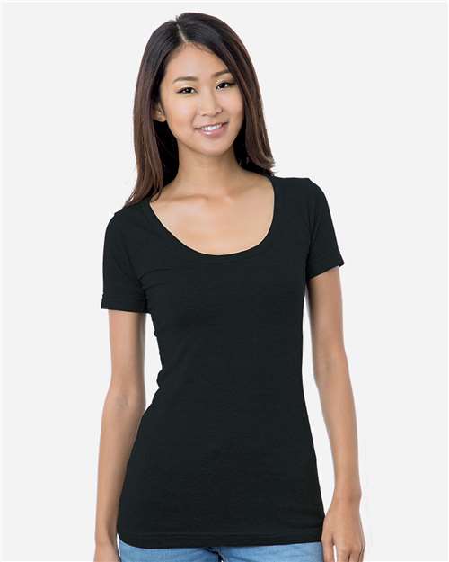 Junior's USA-Made Scoop Neck T-Shirt