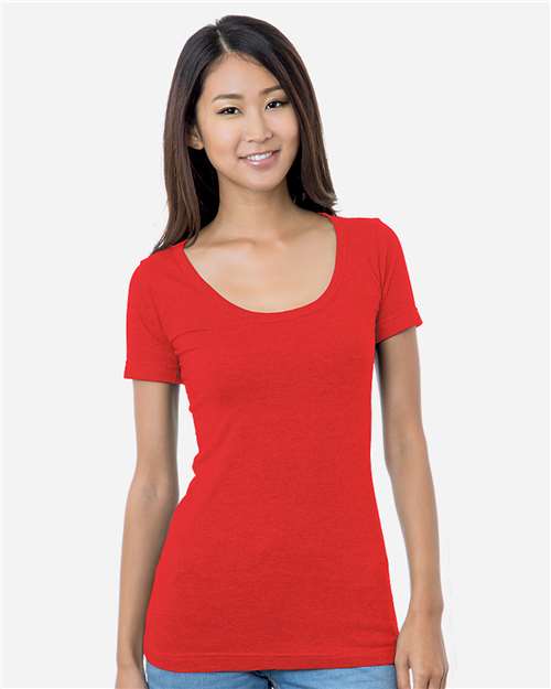 Junior's USA-Made Scoop Neck T-Shirt