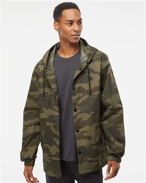 Men's Water-Resistant Hooded Windbreaker