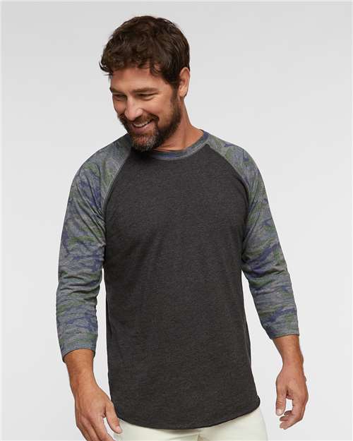 Live & Tell by LAT Unisex Baseball Fine Jersey Three-Quarter Sleeve Tee