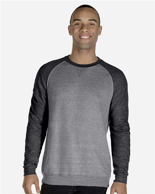 JERZEES Unisex Snow Heather French Terry Crewneck Sweatshirt