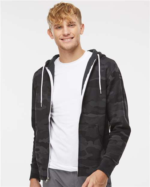 Unisex Lightweight Full-Zip Hooded Sweatshirt
