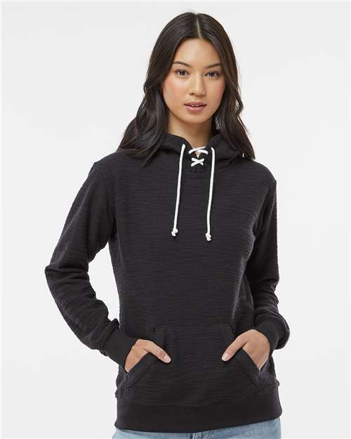 J. America Women’s French Terry Sport Lace Scuba Hooded Sweatshirt