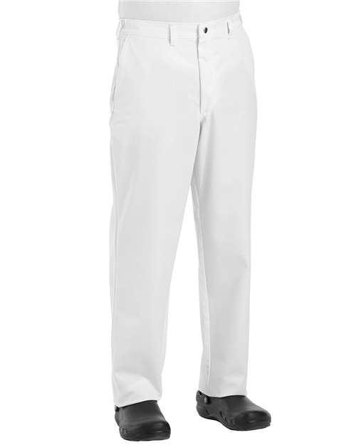 Chef Designs Cook Pants — White - 30I — On model · front