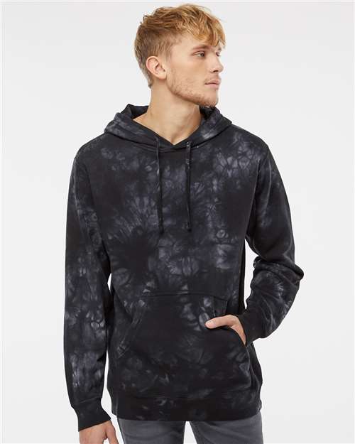 Independent Trading Co. Unisex Midweight Tie-Dyed Hooded Sweatshirt