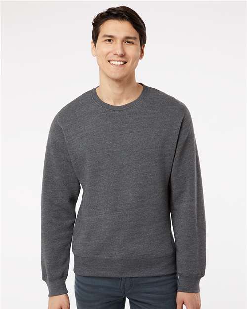 J. America Unisex Triblend Fleece Crewneck Sweatshirt