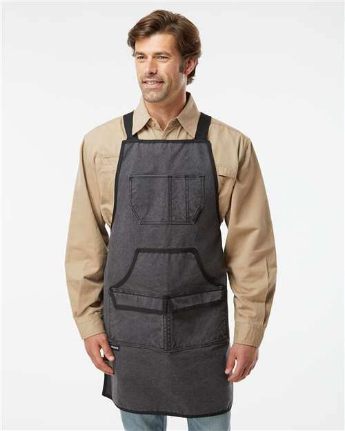 DRI DUCK Workman's Apron — Charcoal/ Black — On model · front