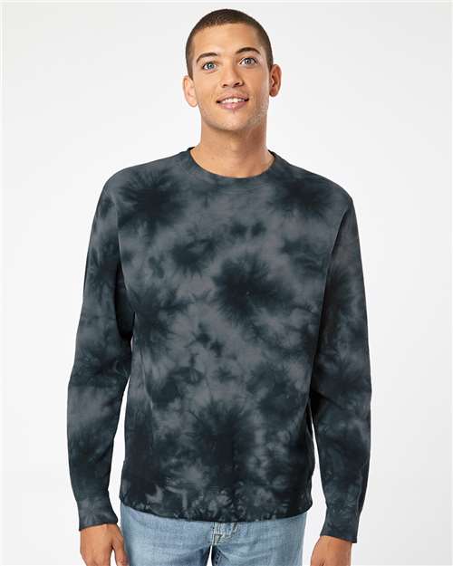Independent Trading Co. Unisex Midweight Tie-Dyed Crewneck Sweatshirt