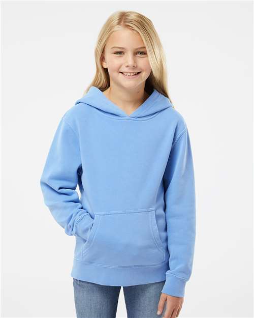 Independent Trading Co. Youth Midweight Pigment-Dyed Hooded Sweatshirt