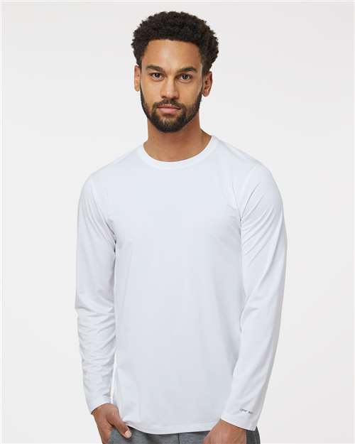 Paragon Unisex Aruba Extreme Performance Long Sleeve T-Shirt — White — On model · front