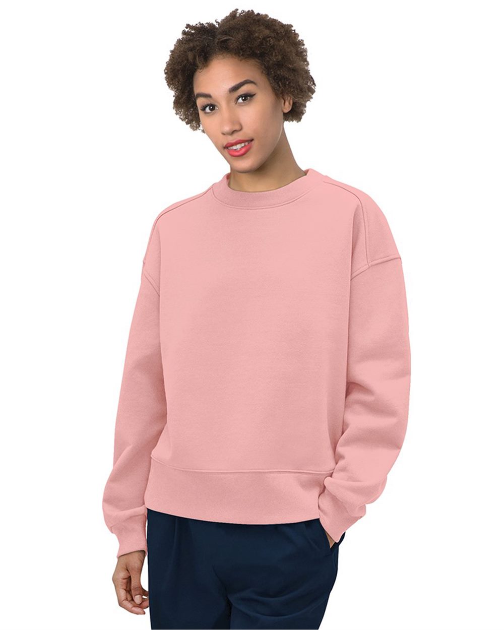 Bayside Women's USA-Made Fleece Crewneck Sweatshirt — Kelly Green