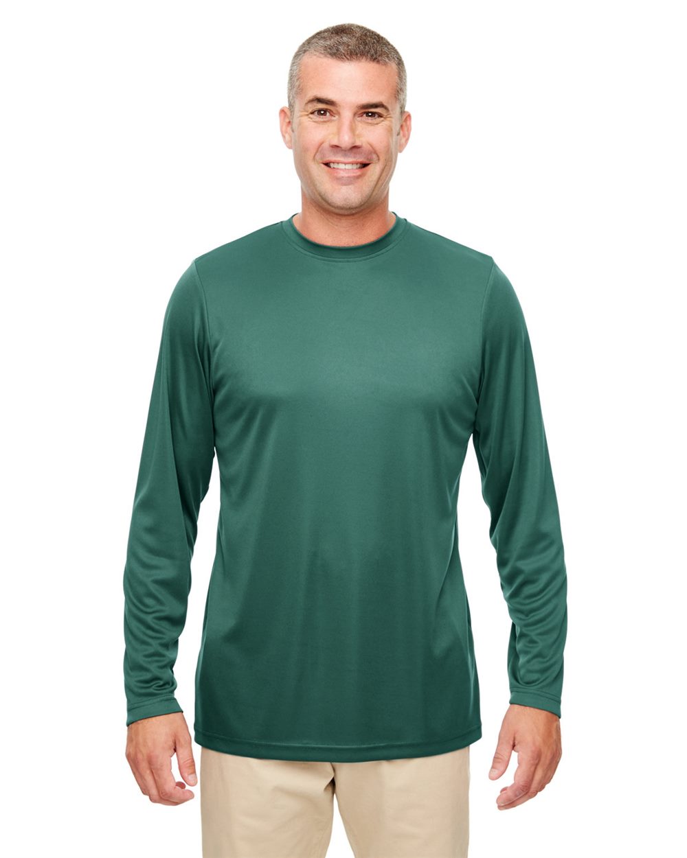 UltraClub Men's Cool & Dry Sport Performance Long Sleeve T-Shirt
