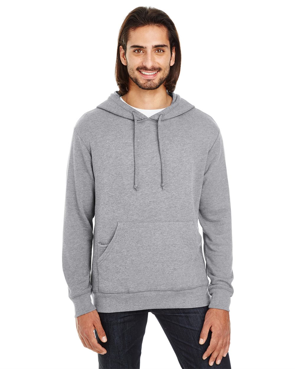 Threadfast Apparel Unisex Tri-Blend French Terry Hooded Sweatshirt —