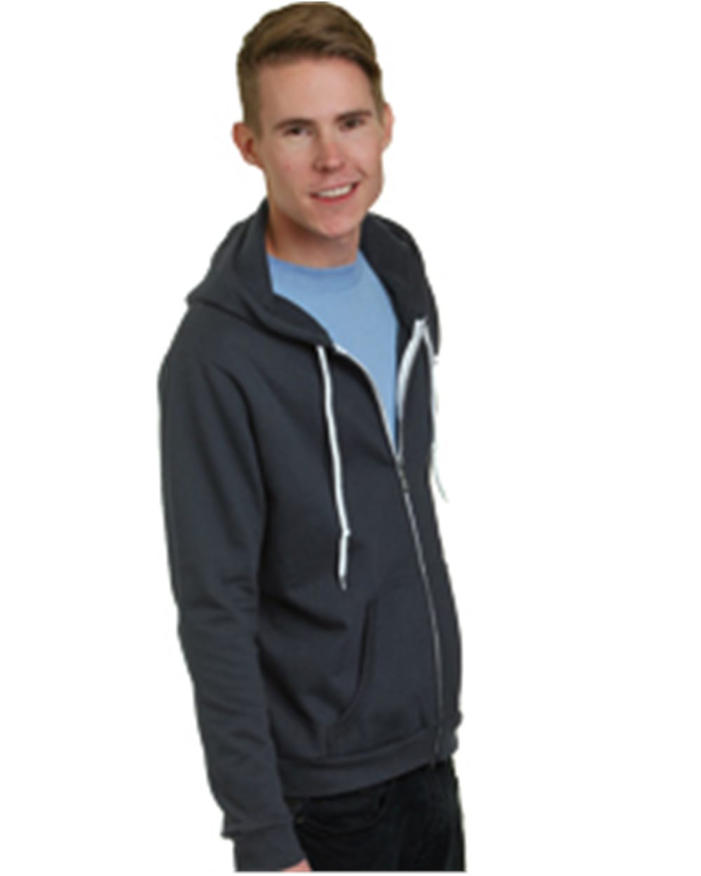 Bayside Unisex USA-Made Full-Zip Fleece Hooded Sweatshirt