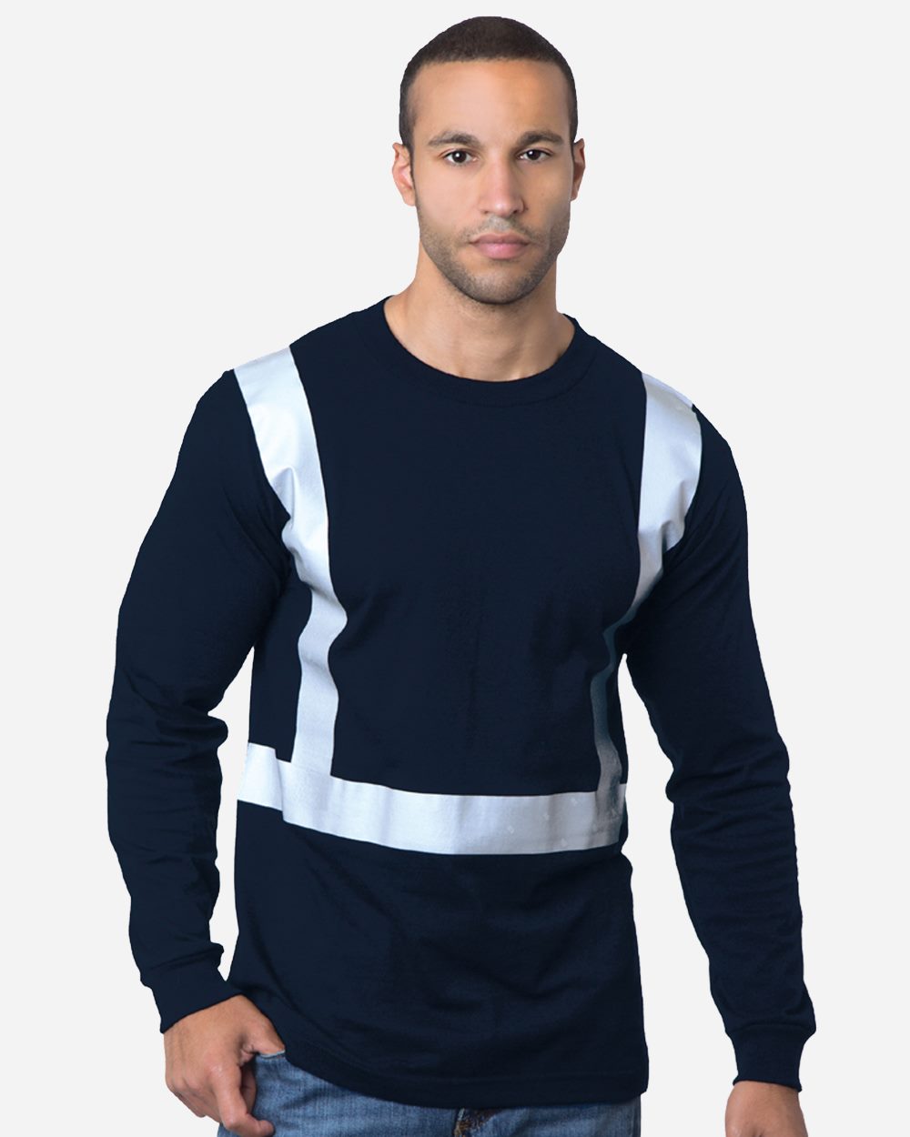 Bayside Unisex USA-Made Hi-Visibility Long Sleeve T-Shirt —