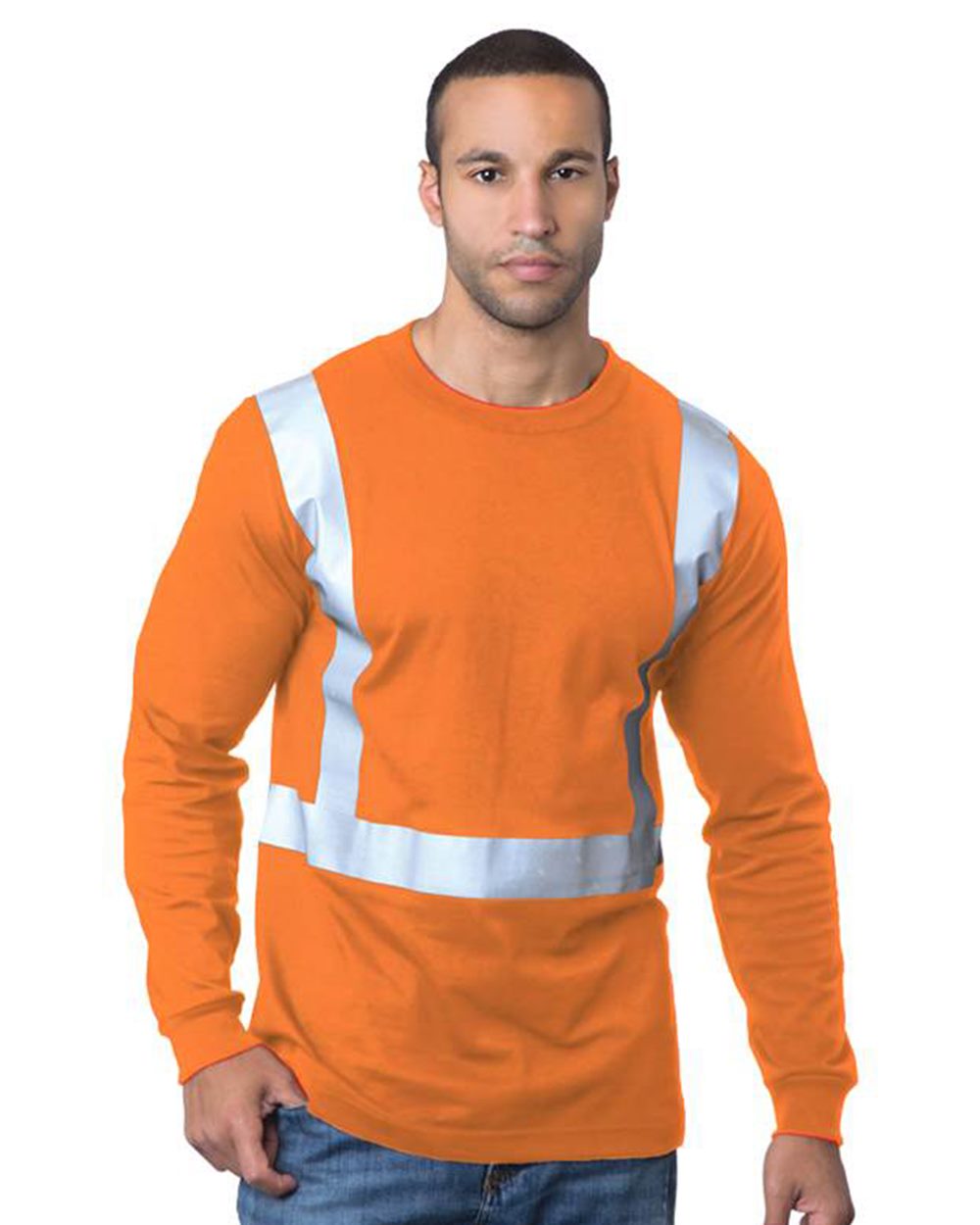 Bayside Unisex USA-Made 50/50 Hi-Visibility Long Sleeve T-Shirt