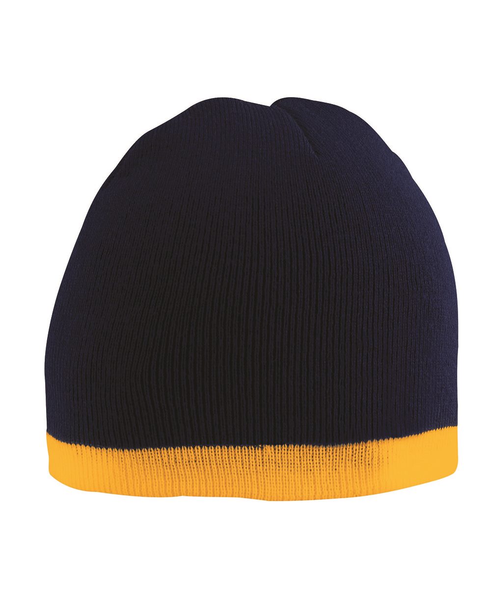 Augusta Sportswear Two-Tone Knit Beanie — Navy/ Gold