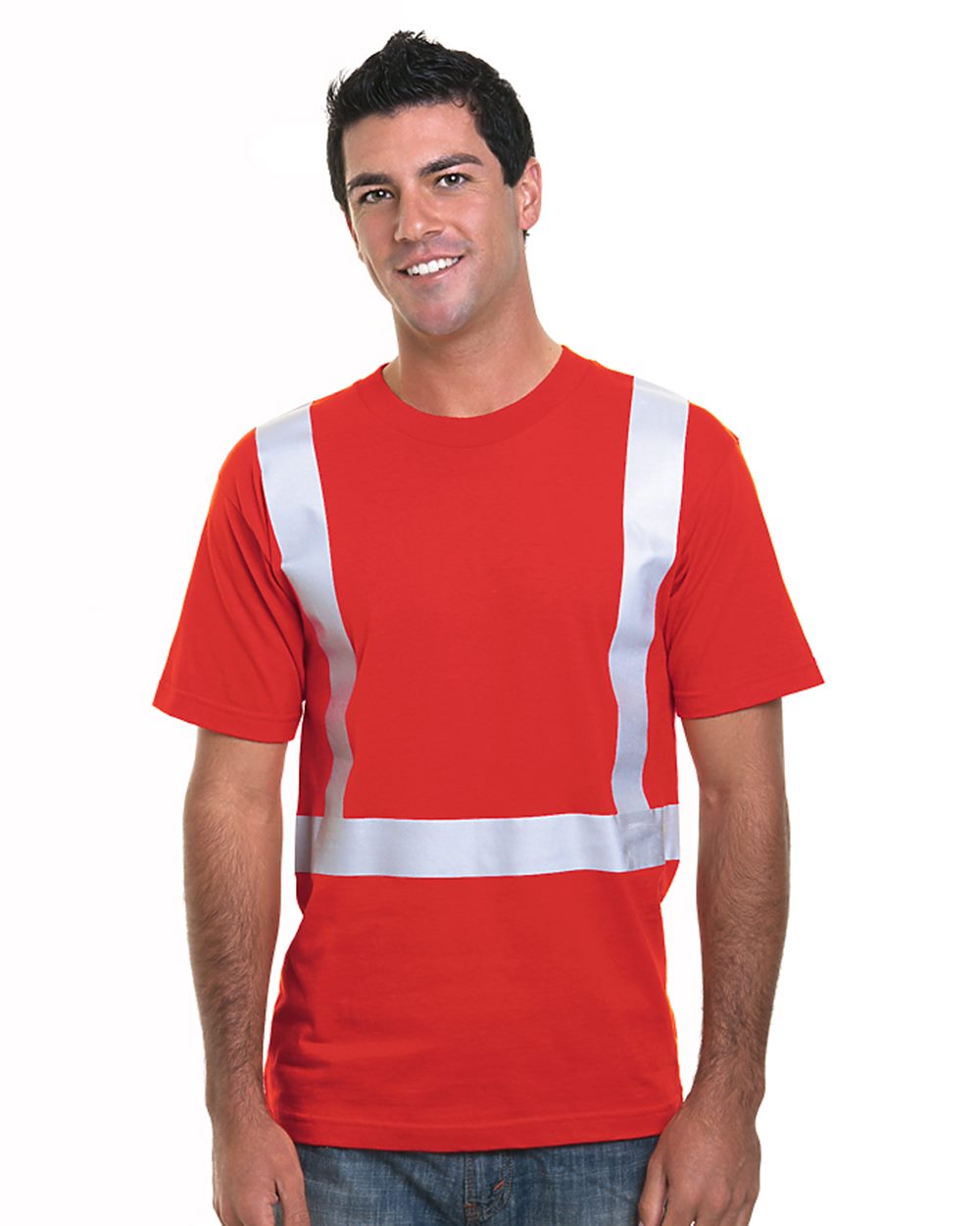 Bayside Unisex USA-Made Hi-Visibility Performance T-Shirt — Charcoal