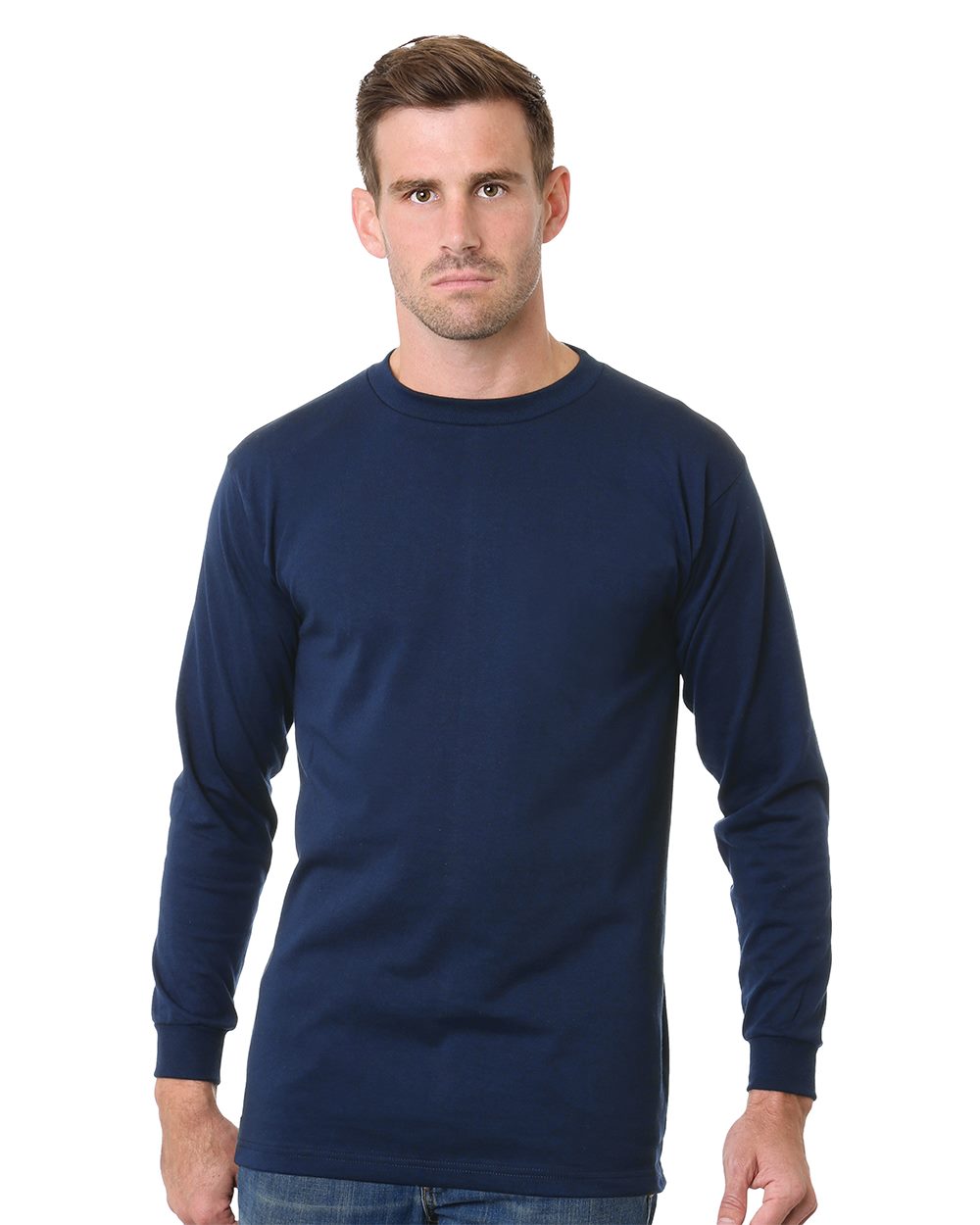 Bayside Unisex USA-Made Tall Long Sleeve T-Shirt — Navy
